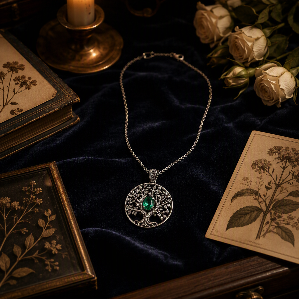 Emerald Tree of Life Necklace