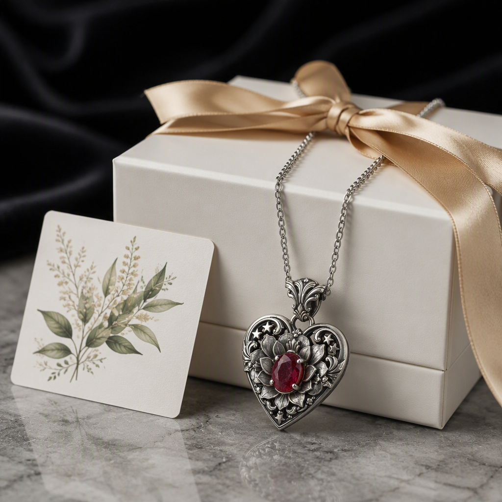 Ruby Heart Necklace