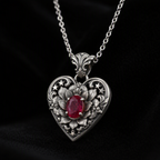 Ruby Heart Necklace