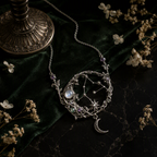 Moonstone Crescent Moon Necklace