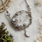 Moonstone Crescent Moon Necklace