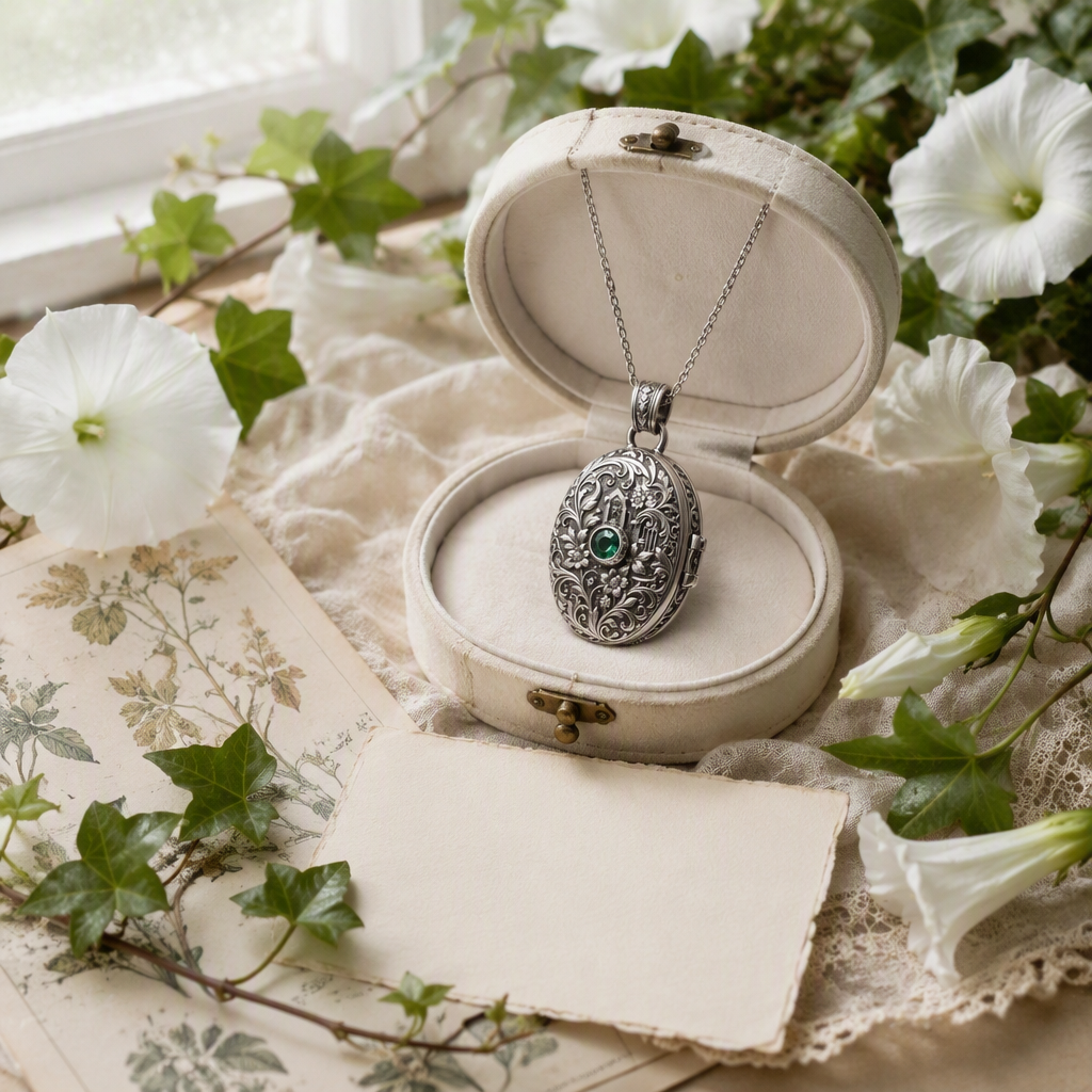 Victorian Secret Garden Locket Necklace