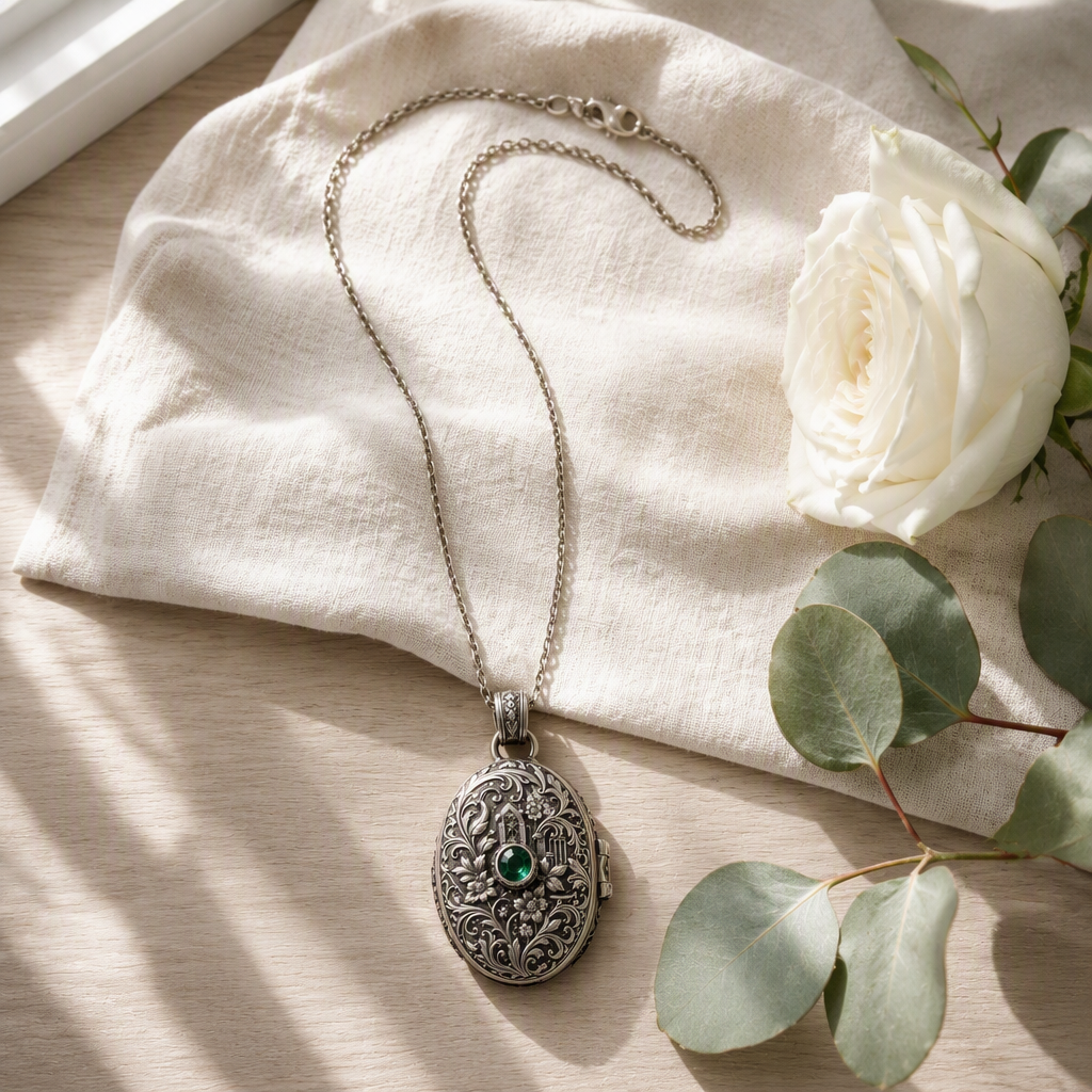 Victorian Secret Garden Locket Necklace