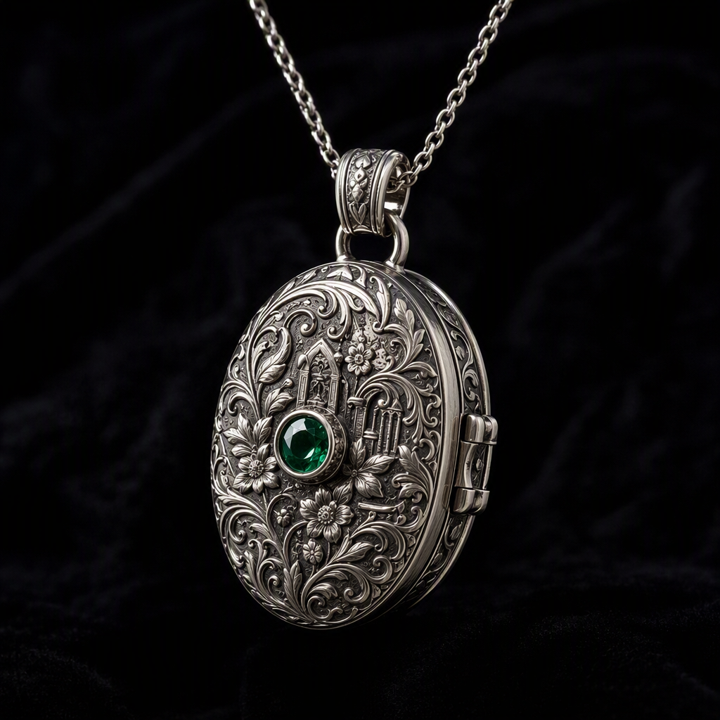 Victorian Secret Garden Locket Necklace