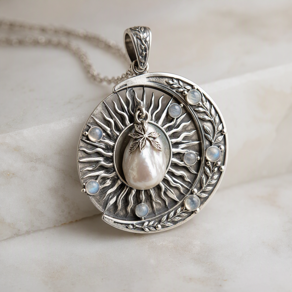 Sun Moon Baroque Pearl Necklace