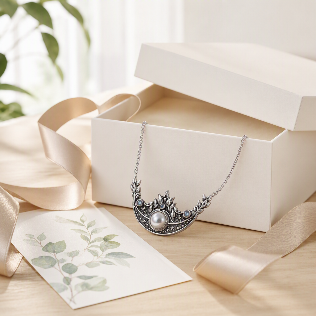 Moon Crown Pearl Necklace