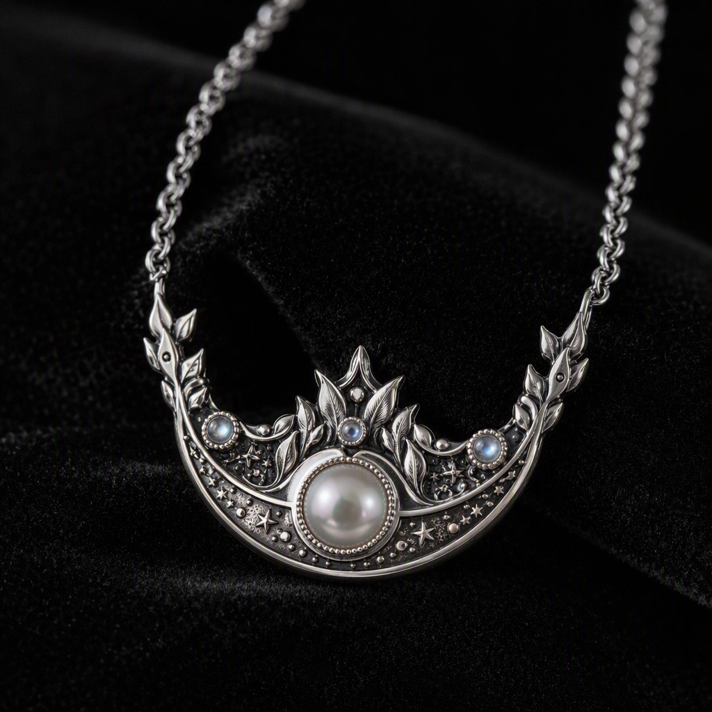 Moon Crown Pearl Necklace