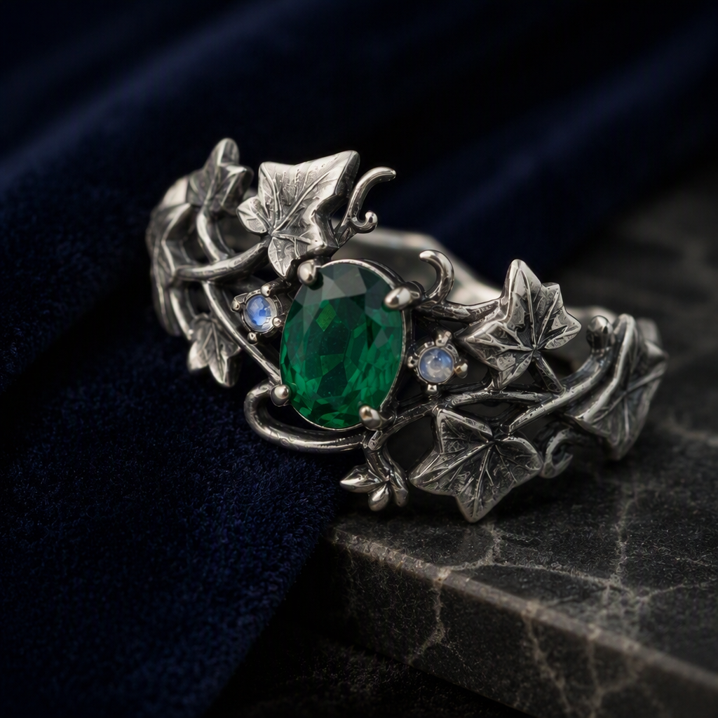 Emerald Ivy Vine Ring