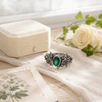 Butterfly Emerald Garden Ring