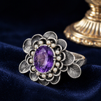 Victorian Amethyst Flower Ring