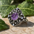 Celestial Amethyst Star Ring