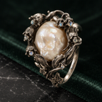 Baroque Pearl Lily of the Valley Ring