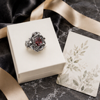 Victorian Serpent Garnet Ring