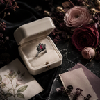 Ruby Lotus Flower Ring