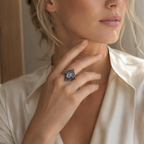 Moonstone Goddess Crown Ring