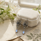 Moonstone Magnolia Earrings