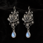 Moonstone Magnolia Earrings