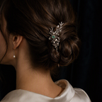 Emerald Pearl Hair Pin