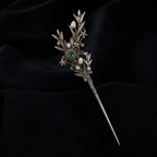 Emerald Pearl Hair Pin