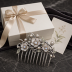 Moonstone Pearl Bridal Hair Comb