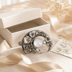Moonstone Crescent Hair Barrette