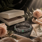 Victorian Emerald Fern Leaf Bracelet